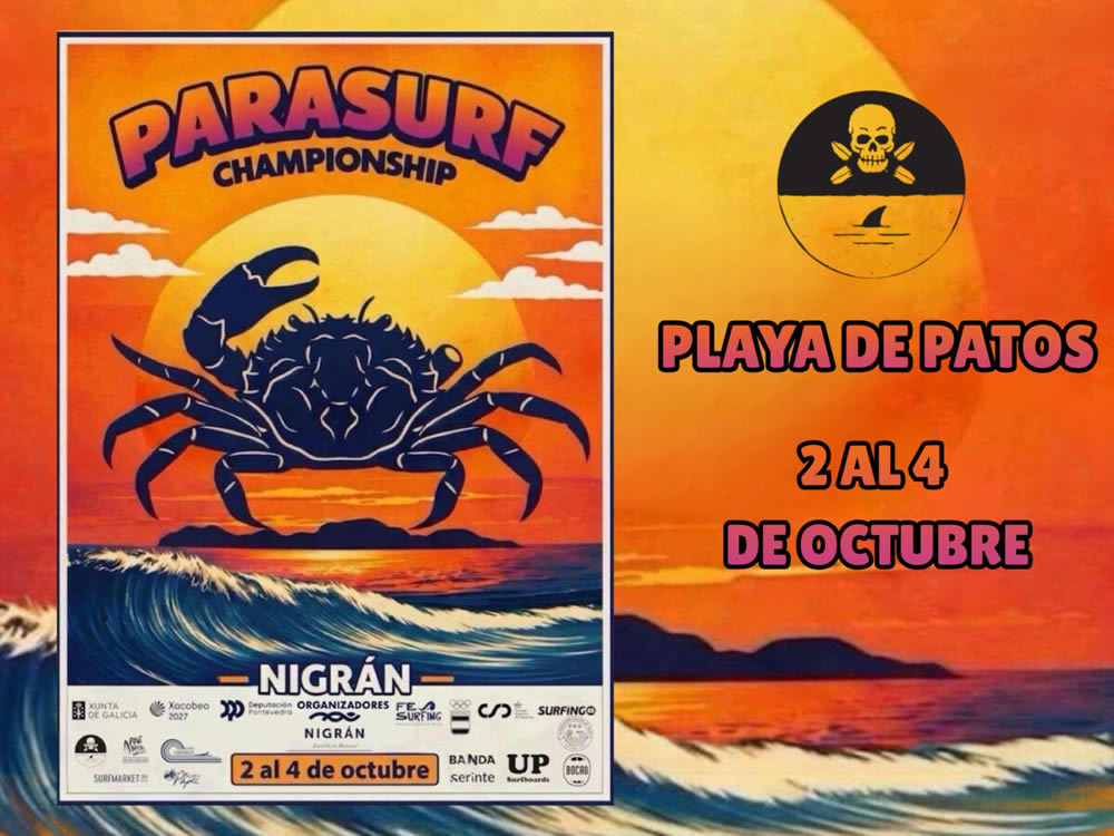 A praia de Patos acolle este fin de semana o Circuíto Nacional de Surf Adaptado 2026
