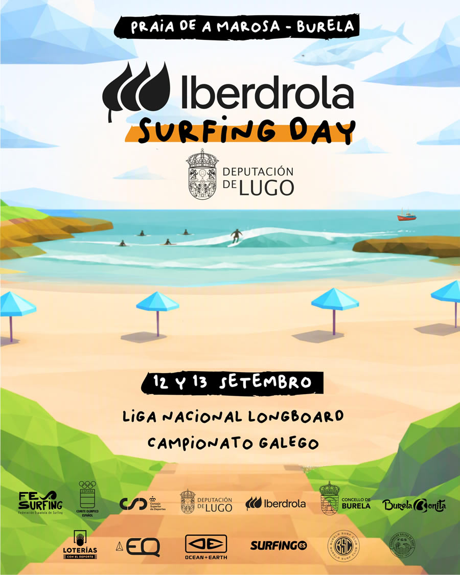 Burela converte a praia da Marosa no epicentro do surf galego co Iberdrola Surfing Day