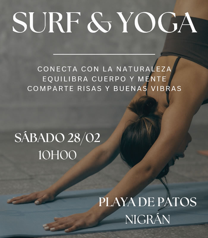 Surf & Yoga chega á praia de Patos cun workshop que une mar, movemento e benestar