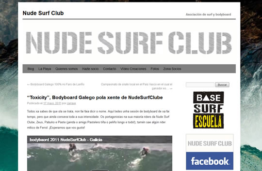 Nova Web do Nude Surf Clube!