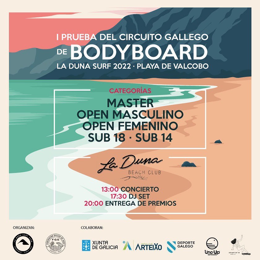 Convocada a 1ª Proba da Liga Galega de Bodyboard en Valcobo