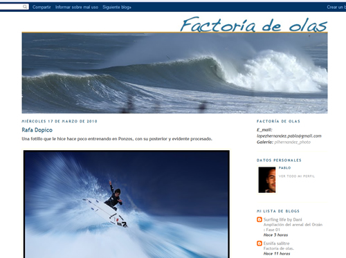 Factoria de olas: Novo blog dende Ferrolterra