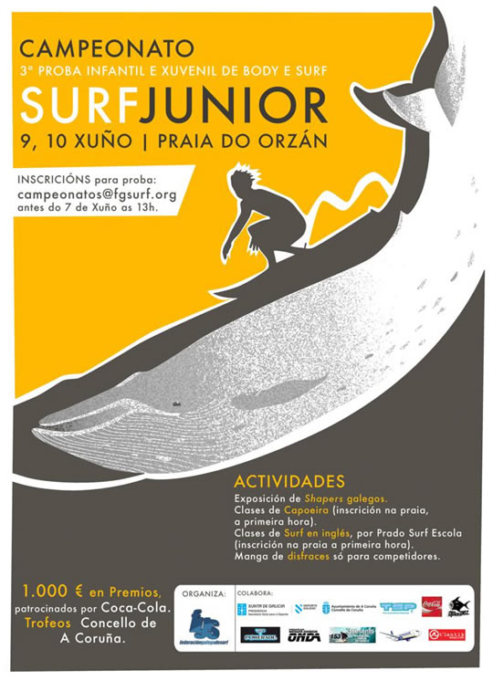 3ª Proba do C.G Junior & Infantil de surf e bodyboard no Orzán