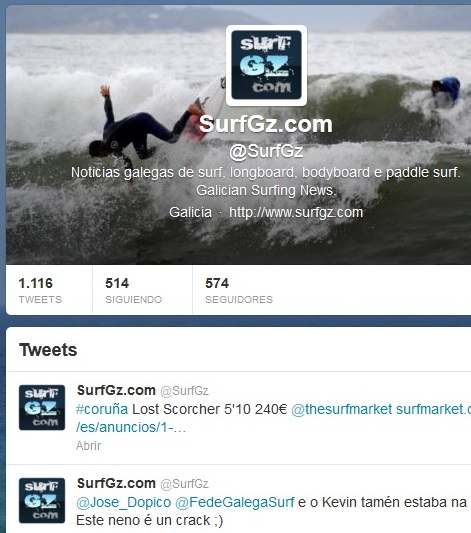 Twitter Galicia surf