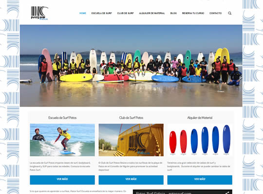 Nova web de Patos Surf Escola!