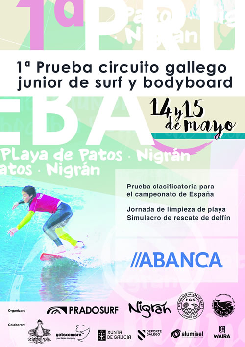 Convocada a 1ª Proba do Circuíto Galego Junior de Surf e Bodyboard en Patos