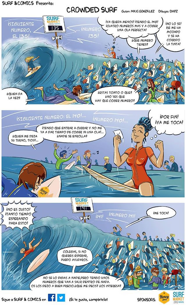 Crowded Surf - Surf&comics