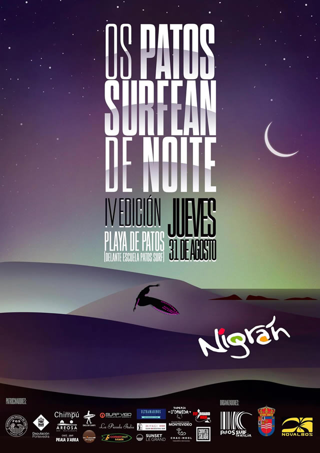 Nova edición "Os Patos surfean de Noite" - 31 de Agosto